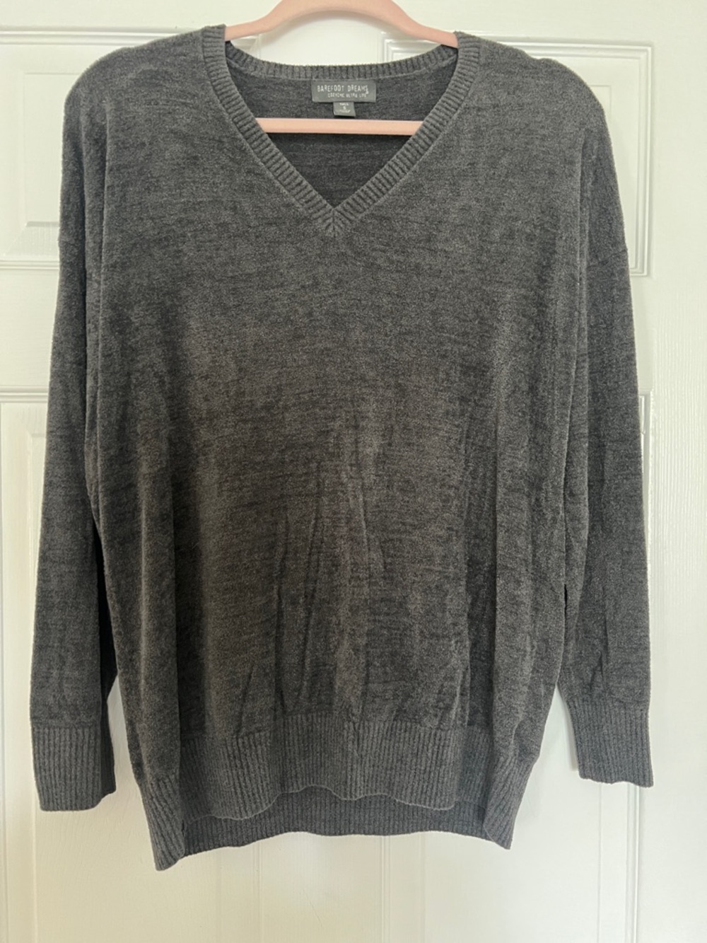 Barefoot Dreams Gray V-Neck Sweater